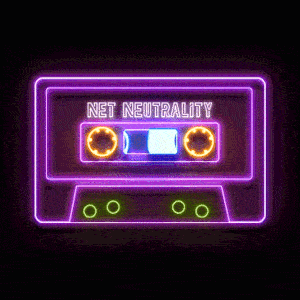 calexakis neon net neutrality cassette tape netneutrality GIF