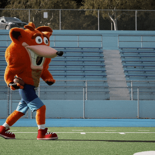 Football Mascot GIF by Crash Bandicoot