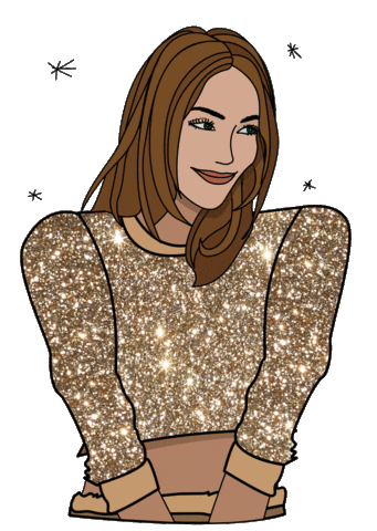 Glitter Girl Sticker