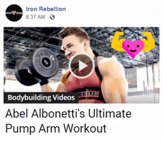 troywakelin workout bodybuilding pump arm GIF
