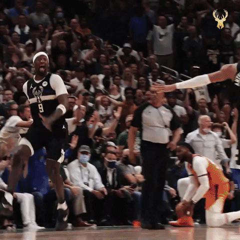 Excited Nba Finals GIF by Milwaukee Bucks