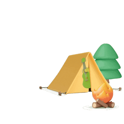 Bear Camping Sticker by Promina Indofood