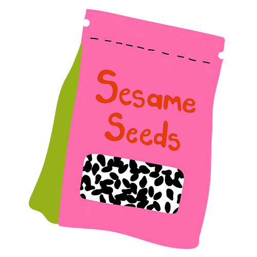 Sesame Seeds Cooking Sticker by Hey Tiger for iOS & Android GIPHY