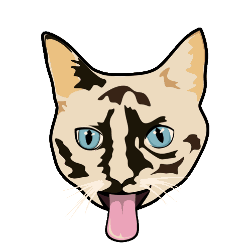 Cat Sticker by Patitas Barcelona