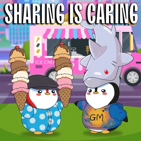 Ice Cream Friends GIF by Pudgy Penguins