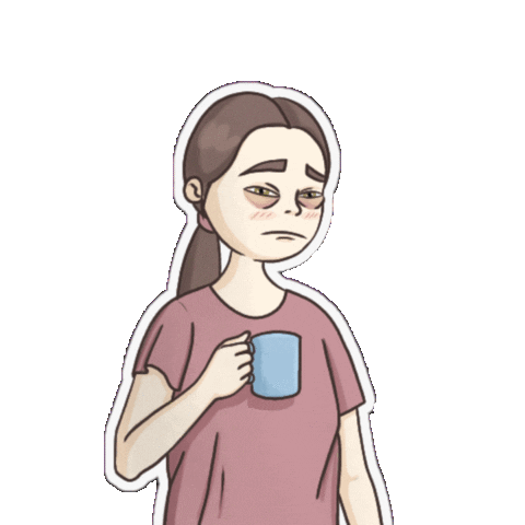 Tired Sleepy Sticker