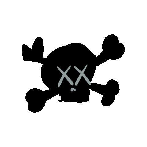 Skull Sticker by dividenyc