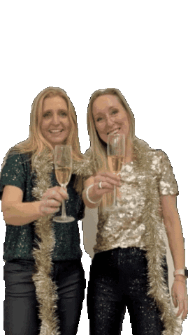 Cheers Proost Champagne Happy New Year Gelukkig Nieuwjaar Sproetiz Hipstyle Kerst Sticker by Sproetiz