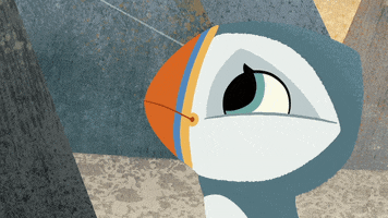 #puffin #rock #puffinrock #oona #angry #angrybird GIF by Puffin Rock