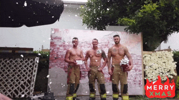 Sexy Merry Christmas GIF by Australian Firefighters Calendar