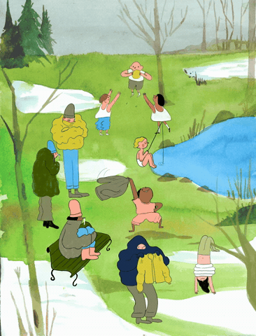 kids in spring