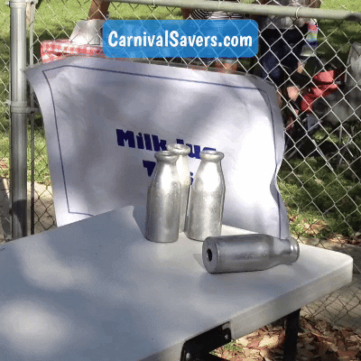 CarnivalSavers carnival savers carnivalsaverscom bottle knock down game milk jug game GIF