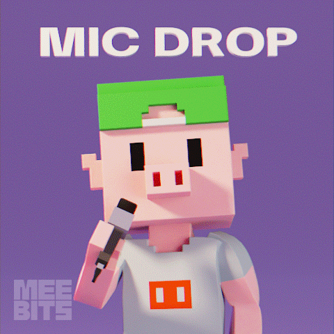 Crypto Mic Drop GIF by Meebits
