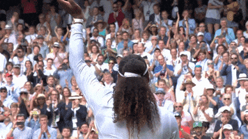 Serena Williams Wave GIF by Wimbledon