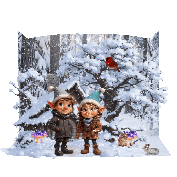 Winter Falling Snow Sticker