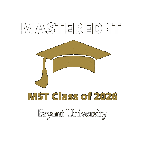 Bryant Bulldogs Graduation Sticker by Bryant Graduate Programs