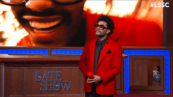 The Weeknd GIF by The Late Show With Stephen Colbert