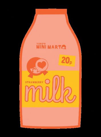 Strawberry Milk Drink GIF by RACHELJPOWELL.COM
