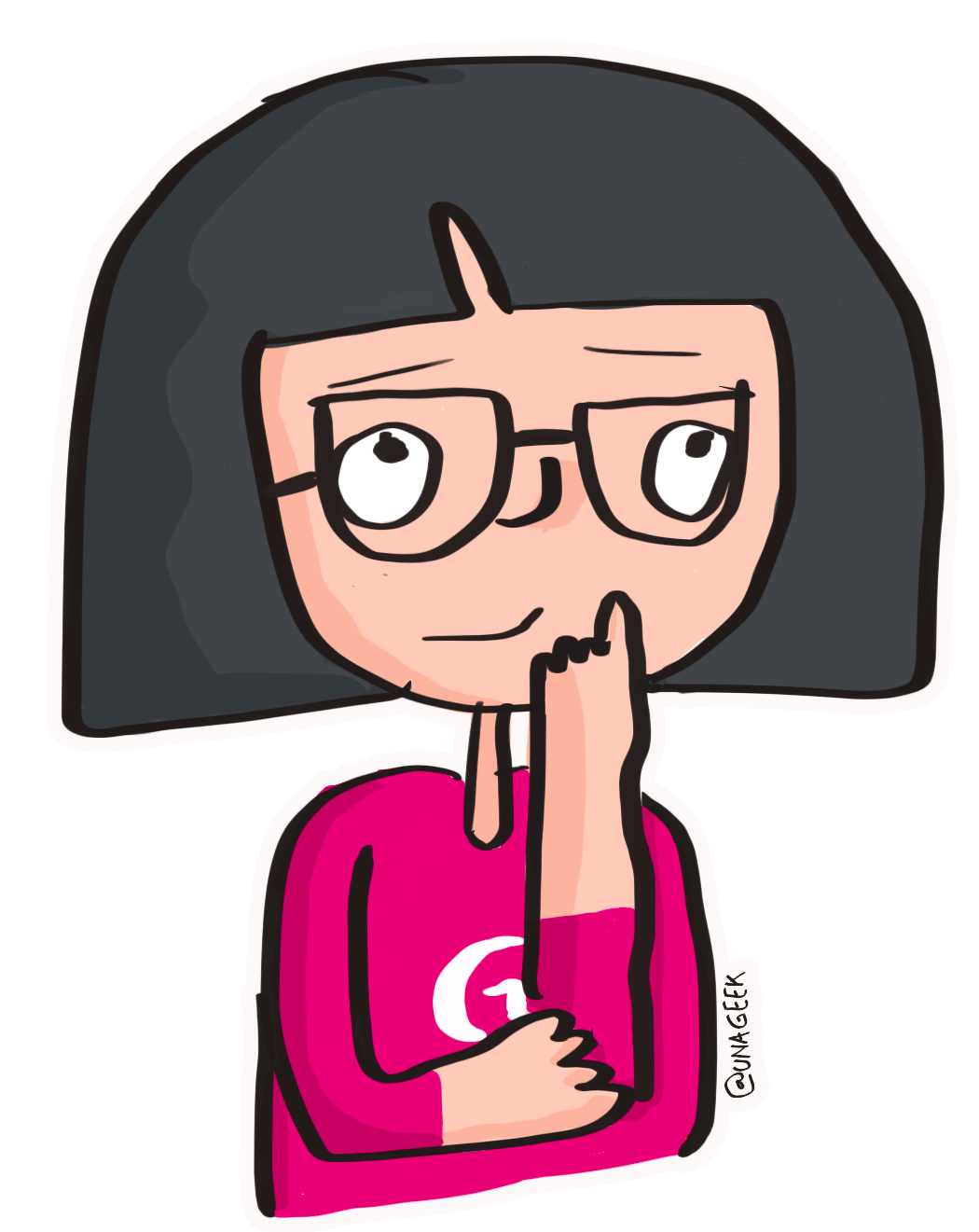 Girl Think Sticker by Una Geek for iOS & Android GIPHY