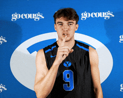 Sport Be Quiet GIF by BYU Cougars