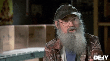 TV gif. Si Robertson from Duck Dynasty puts up his hands and says, “Hey, I’ll be there. As long as there’s plenty of snacks.”