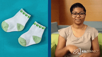 American Sign Language Socks GIF by ASL Connect