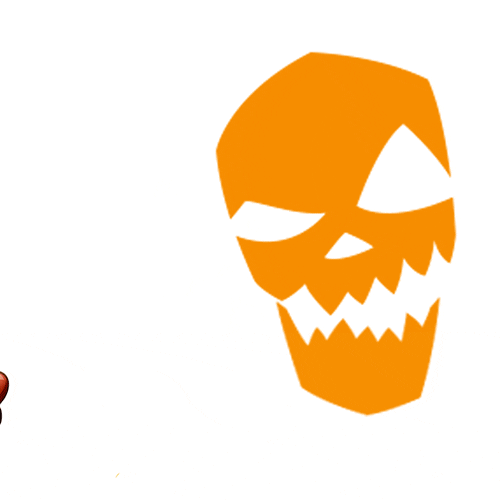 hot dog orange skull GIF by Halloween Alley