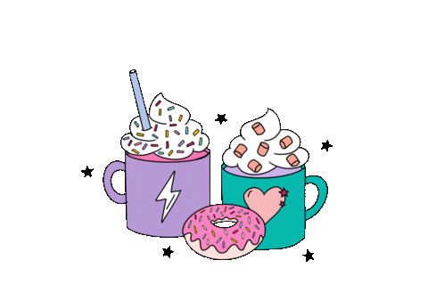 Hot Chocolate Coffee Sticker by Dear Dyan for iOS & Android | GIPHY