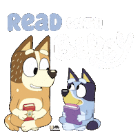 Bluey Reads Sticker by PenguinKids