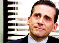 michael scott crying in the office show
