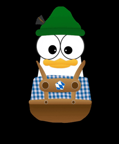 oktober fest penguin GIF by AM by Andre Martin