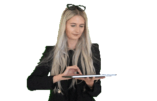 Girl Working Sticker