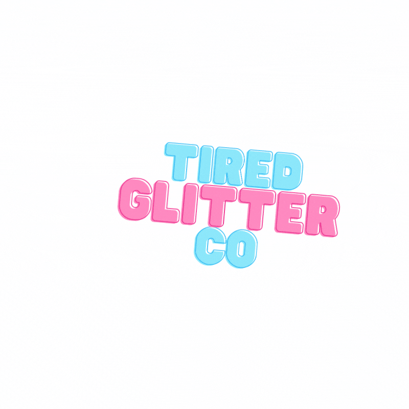 TiredGlitterCo food logo coffee rainbow GIF