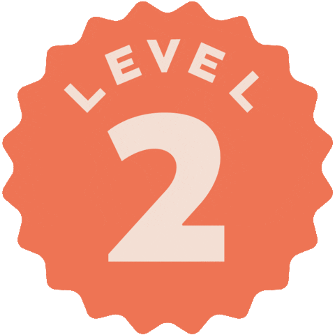 Level 2 Orange Sticker by Roll Happy