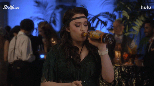 Kat Dennings Drinking GIF by HULU - Find & Share on GIPHY