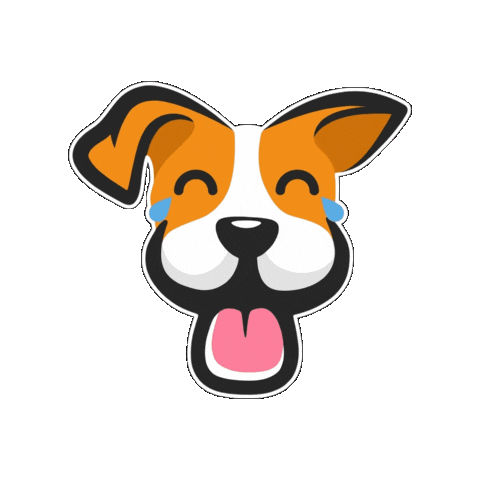 Dog Laughing Sticker by Lero Lero