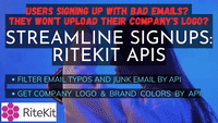 Prevent junk email signups & get user's logo: API