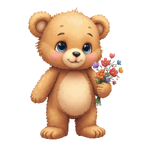 I Love You Flowers Sticker