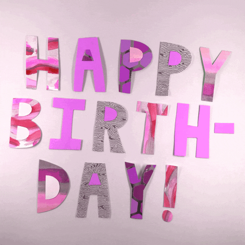 Happy Birthday Pink GIF by Julie Smith Schneider