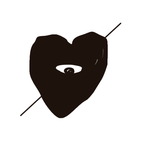 Black Heart Love Sticker by TheSeriousAgency for iOS & Android