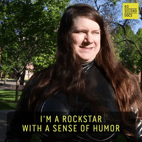 Youre Funny Rock Star GIF by 60 Second Docs