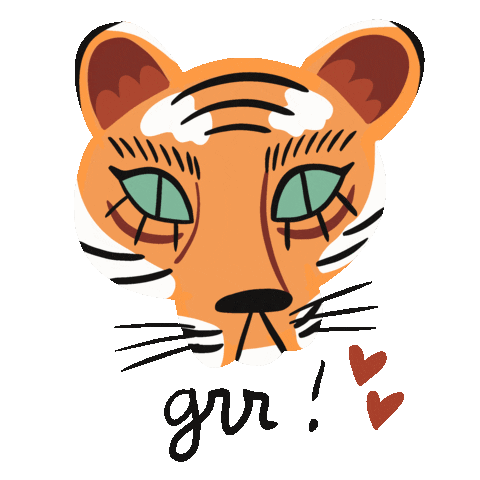 Tiger Sticker by jusdecoconut