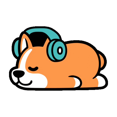 Dog Corgi Sticker by Libro.fm Audiobooks
