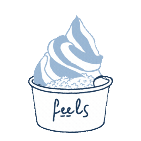 Feels Frozen Yogurt Sticker by Saddle Cafe