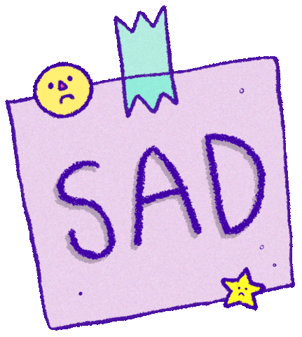 Sad Mood Sticker by Katharine Kow