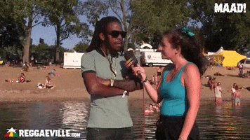 Interview Swimming GIF by Reggaeville.com