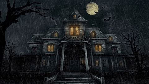 Haunted House Animation GIF by Satellite Center IM - Find & Share on GIPHY