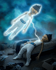 Glowing Astral Projection GIF by Lil Mayo