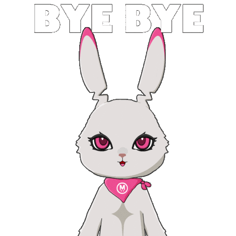 Waving See Ya Sticker by Fluffey