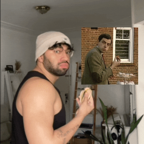 Happy Mr Bean GIF